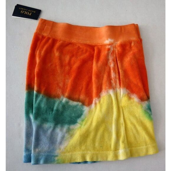 Polo Ralph Lauren Women's Sz XL Beach Dye Tie Dye Drawstring Terry Shorts - Picture 8 of 9